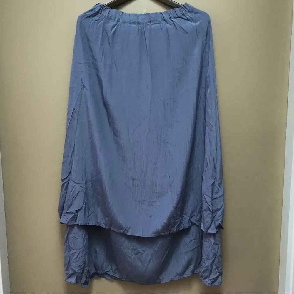 FLAX Blue Layered Maxi Skirt (S)